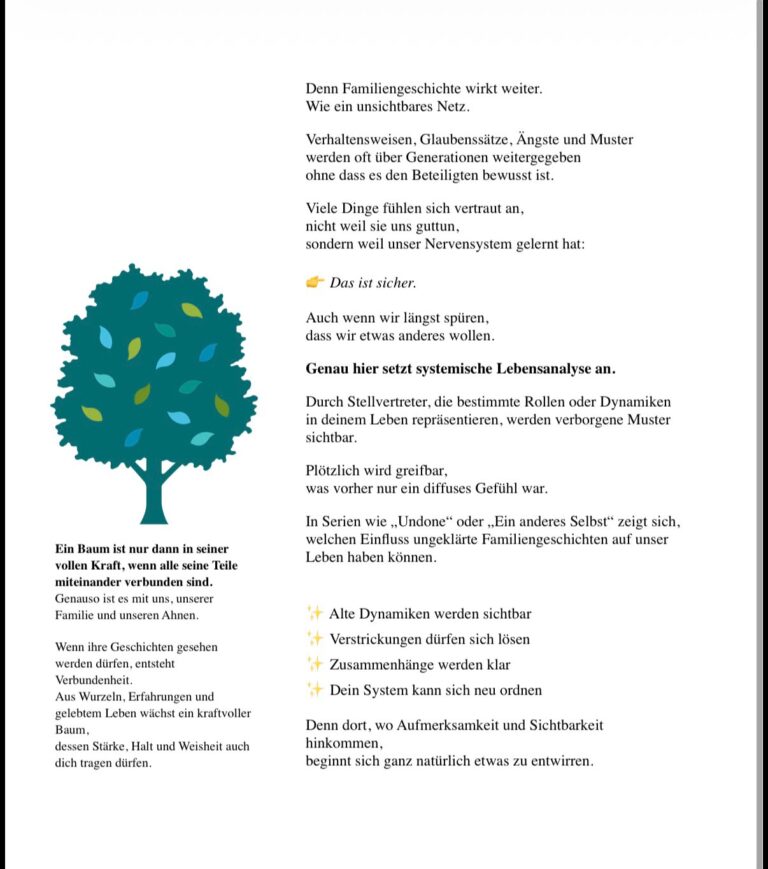 Systemische Lebensanalyse in Lüneburg